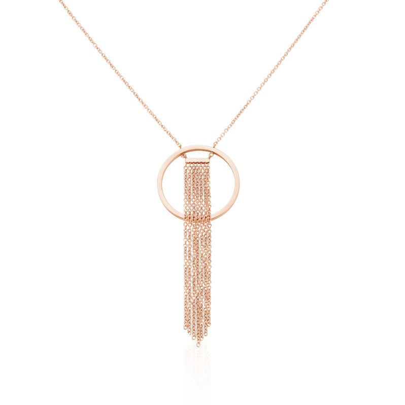 Damen Halskette Edelstahl Roségold Kreis Miluvka - Halsketten Damen | OROVIVO