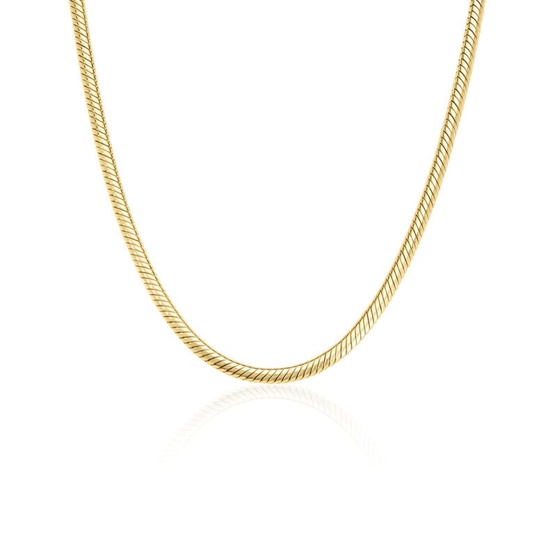 LEANDRA Damen Collier Silber vergoldet 925 B 3 mm - Halsketten Damen | OROVIVO