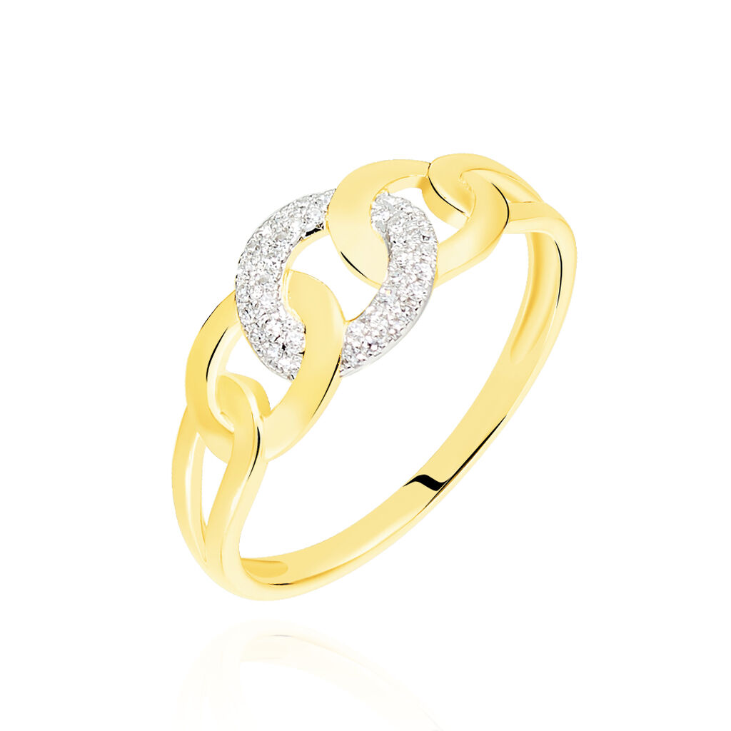 Bague Maillons Or Jaune Diamant - Spannringe Damen | OROVIVO