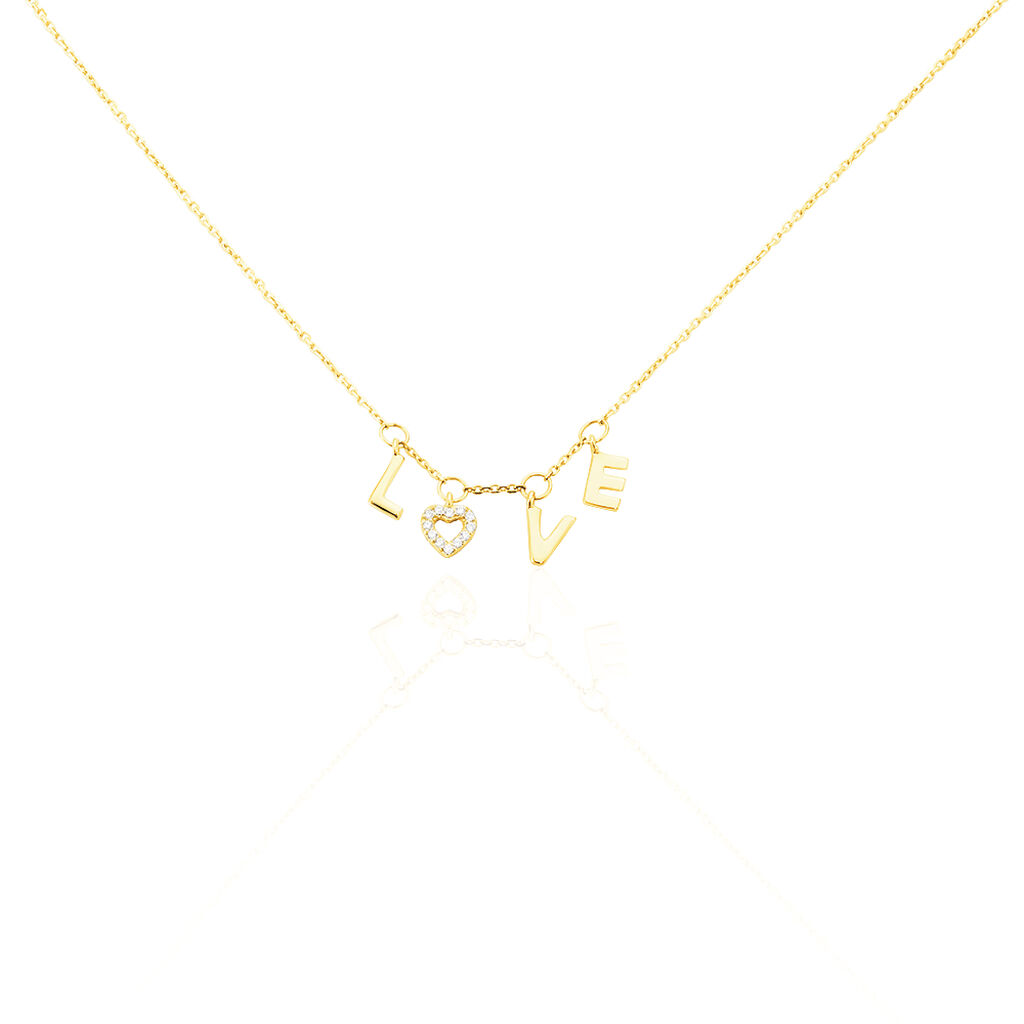 Collier Or Jaune Tinnia Love Oxydes - Spannringe Damen | OROVIVO