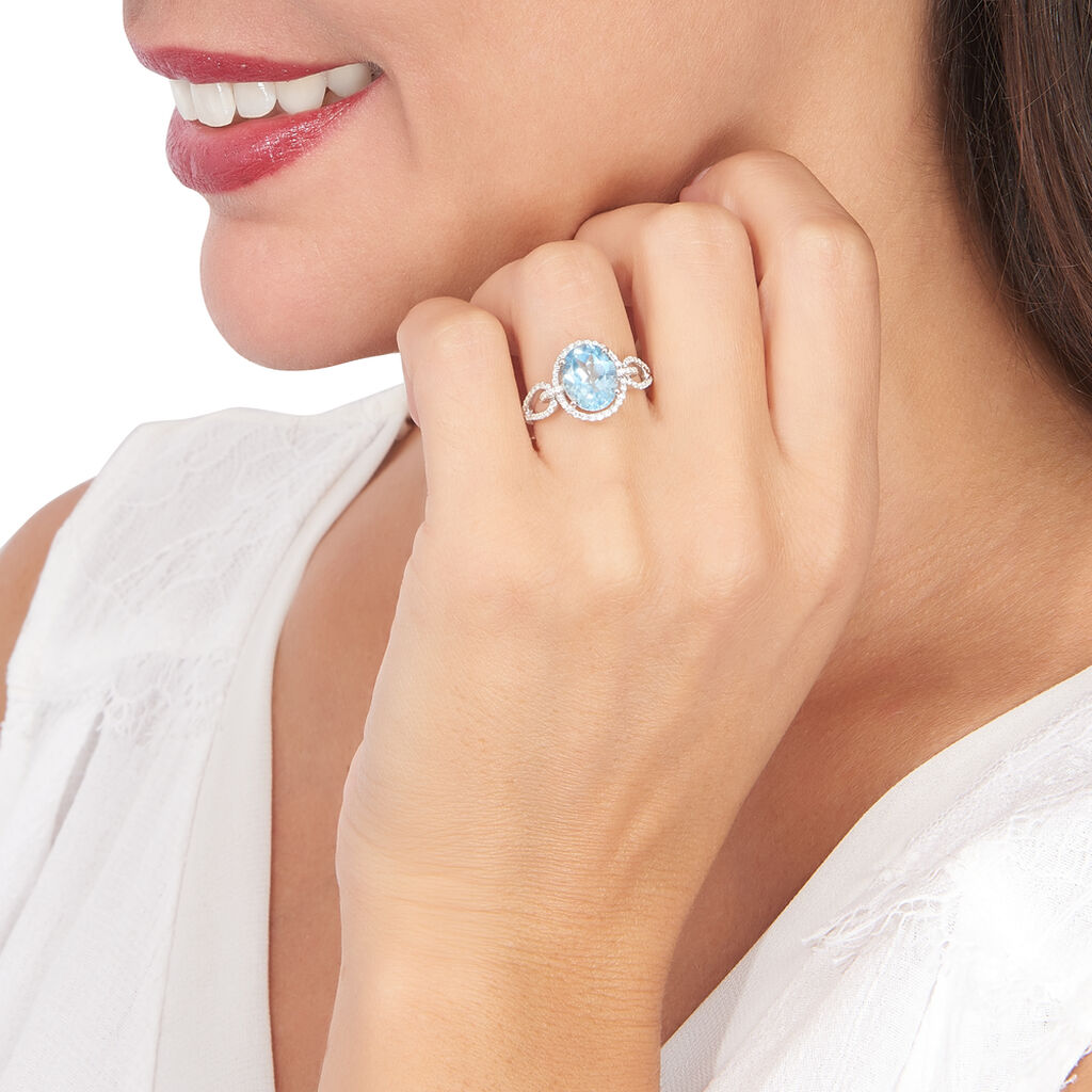 Bague Or Weiss Ayanna Topaze - Spannringe Damen | OROVIVO