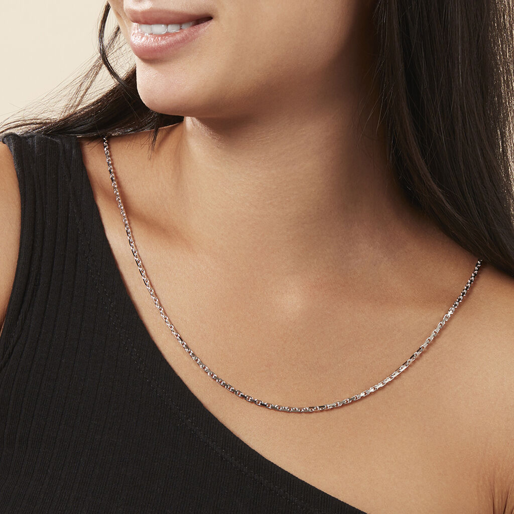 Damen Ankerkette Silber 925 Diamantiert  - Halsketten Damen | OROVIVO
