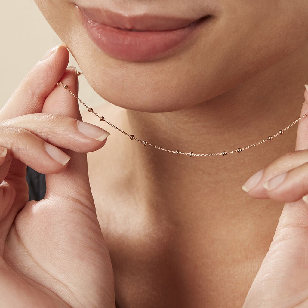 Damen Collier Messing Gold 750 plattiert 5 Micron - Halsketten Damen | OROVIVO