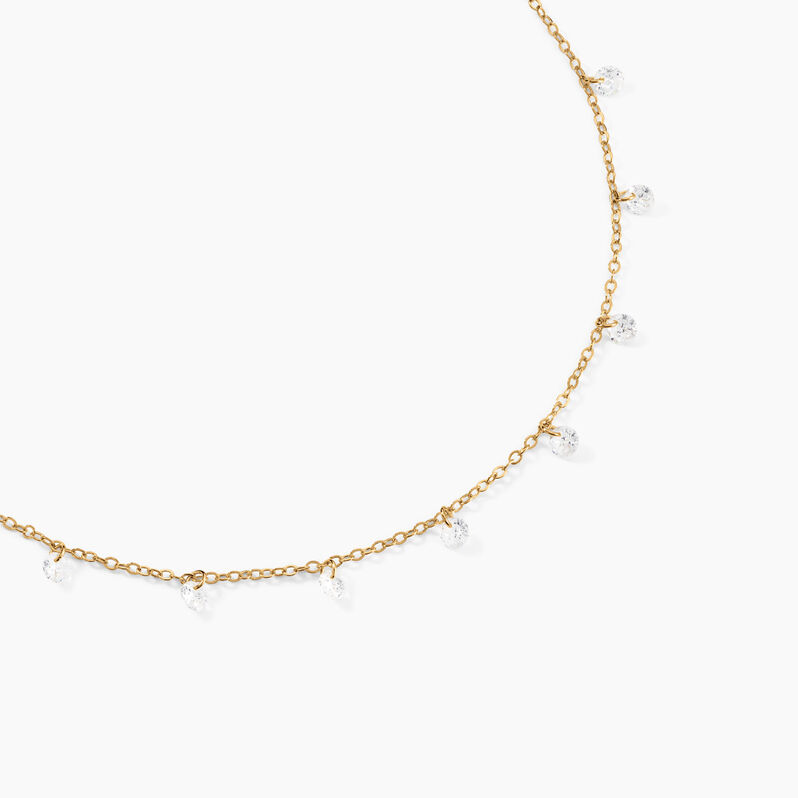 Collier Plaque Or Oxydes De Zirconium - Spannringe Damen | OROVIVO