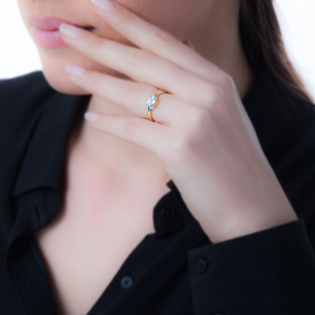 Bague Emeline Or Bicolore Topaze - Spannringe Damen | OROVIVO