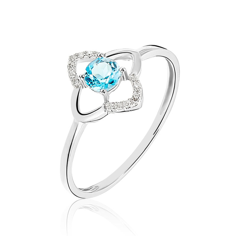 Bague Louna Or Blanc Et Topaze - Spannringe Damen | OROVIVO