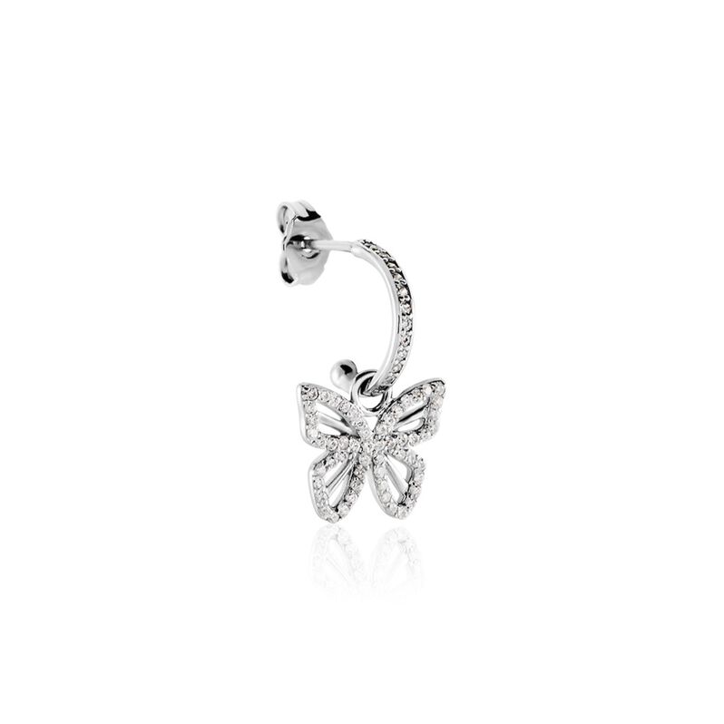 Creole Unitaire Argent Rhodié Ancelin Oxydes De Zirconium - Spannringe Damen | OROVIVO