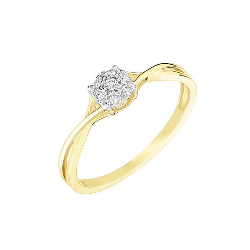 Bague Or Jaune Imelie Diamants - Spannringe Damen | OROVIVO