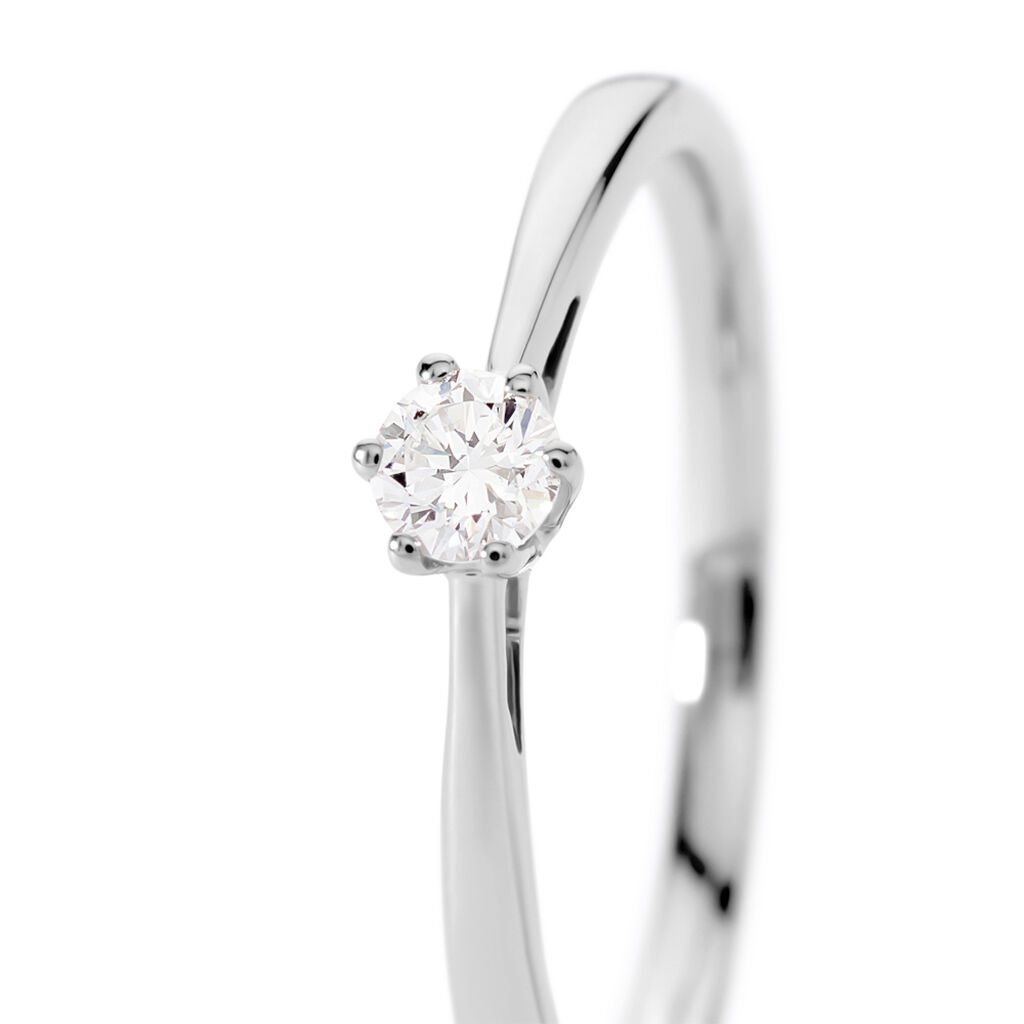 SIRA Damen Ring Platin Wei&szlig; 950 Diamant Wei&szlig; 0,11 ct