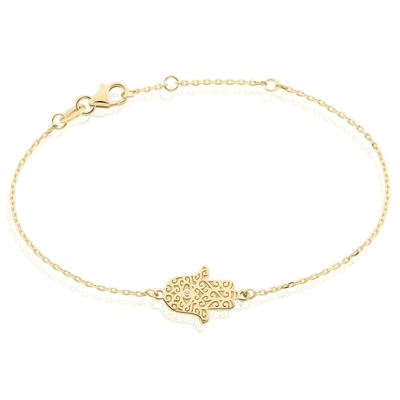 Bracelet Lucian Plaque Or Oxyde De Zirconium - Spannringe Damen | OROVIVO