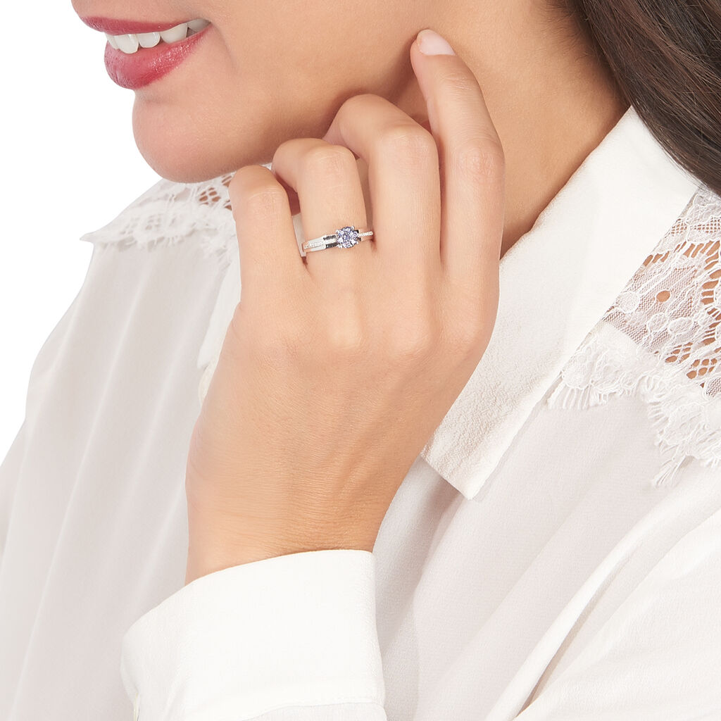 Bague Or Weiss Joudy Iolite Oxydes - Spannringe Damen | OROVIVO