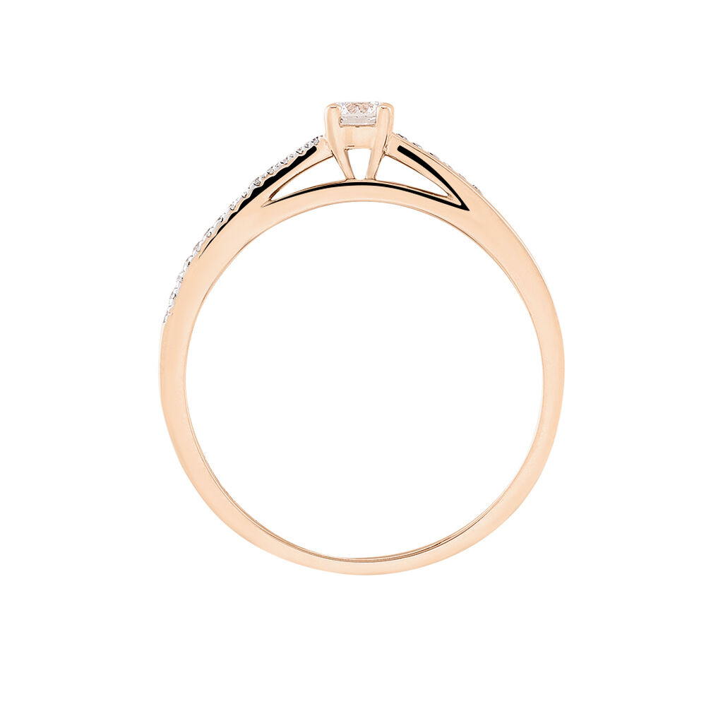 Bague Solitaire Alexandra Or Rose Diamant - Spannringe Damen | OROVIVO