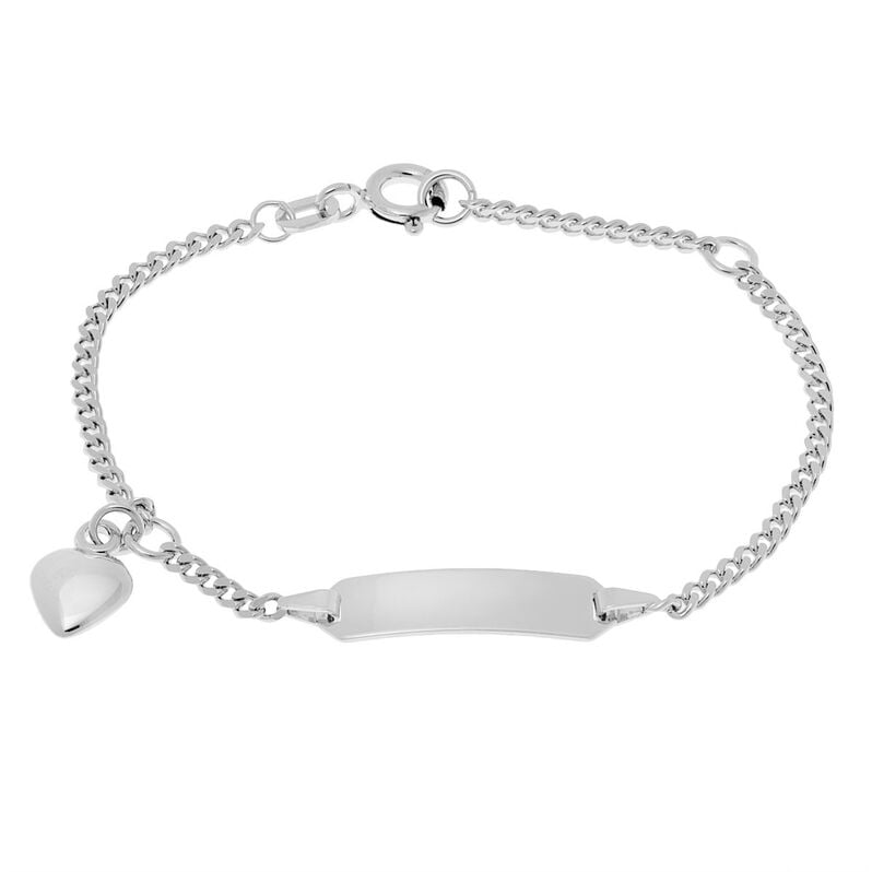 PANZER S ID Kinder ID Armband Silber 925 Herz - Armb&auml;nder mit Gravur Kinder | OROVIVO