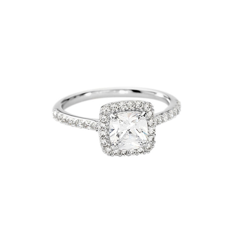 Damen Ring Silber 925 Kissen Weiß Geometrisch Sienna - Verlobungsringe Damen | OROVIVO