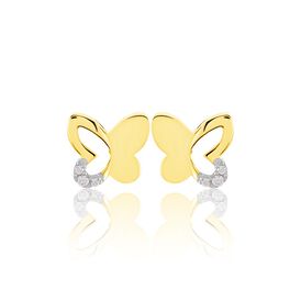 Kinder Ohrstecker Gold 333 Zirkonia Schmetterling - Ohrstecker Kinder | OROVIVO