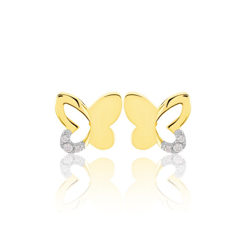 Kinder Ohrstecker Gold 333 Zirkonia Schmetterling - 14160012038R00 •  Orovivo | Dein Online-Juwelier