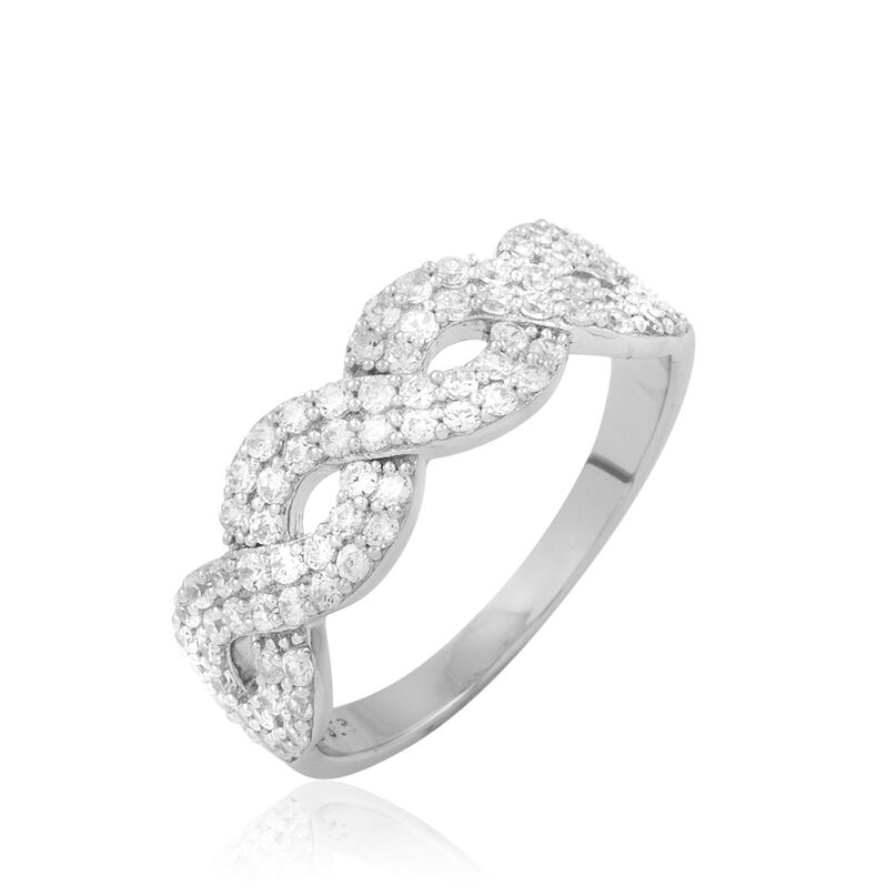 Bague Lauryana Argent Blanc Oxyde De Zirconium - Spannringe Damen | OROVIVO