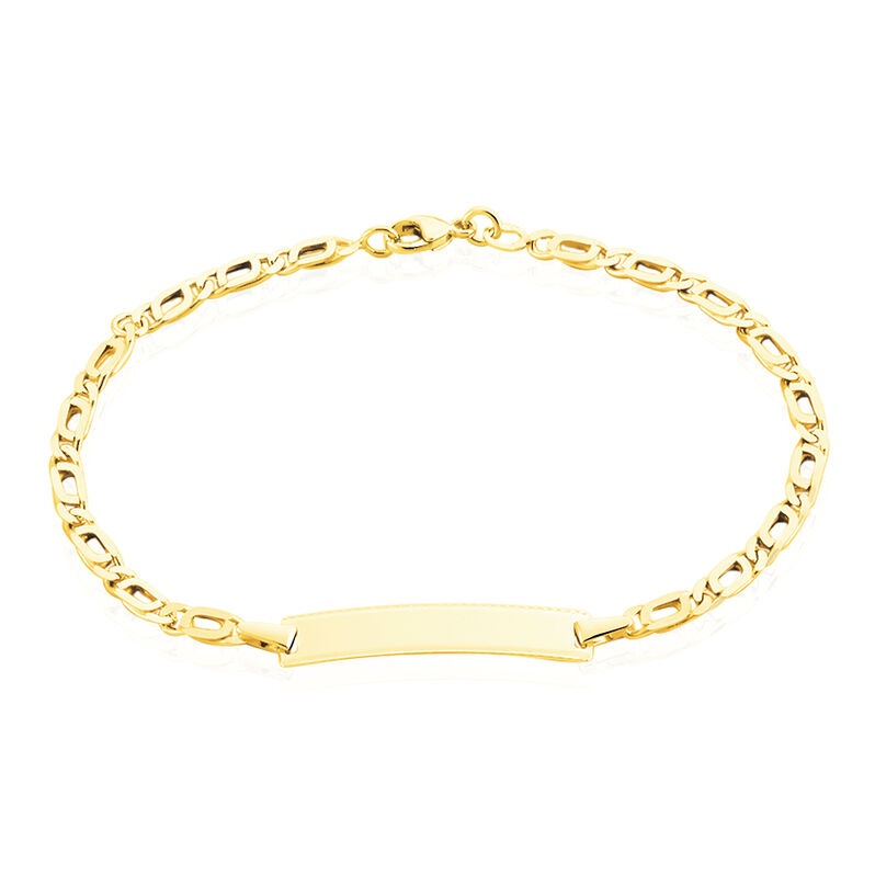 Bracelet Identité Fanelia Maille Marine Or Jaune - Spannringe Kinder | OROVIVO