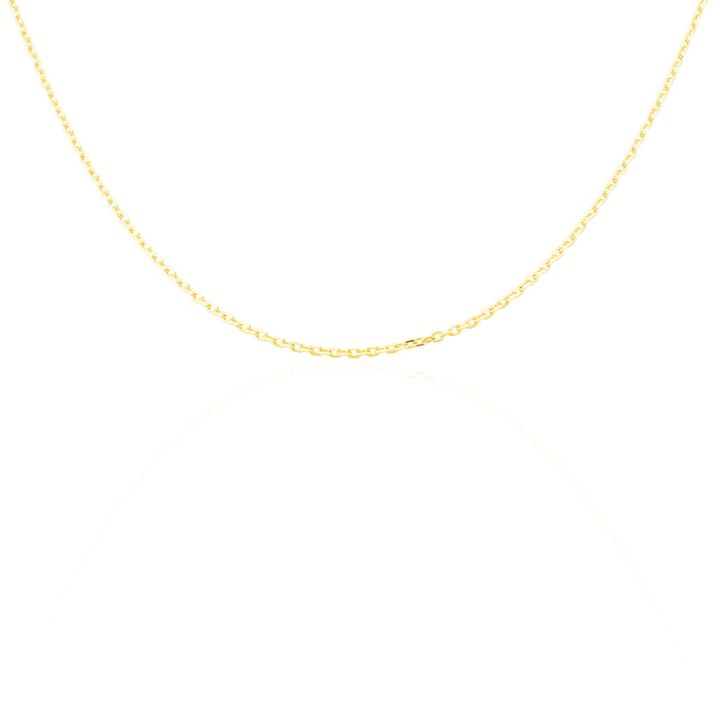 Unisex Ankerkette Gold 375 Diamantiert  - Halsketten Unisex | OROVIVO