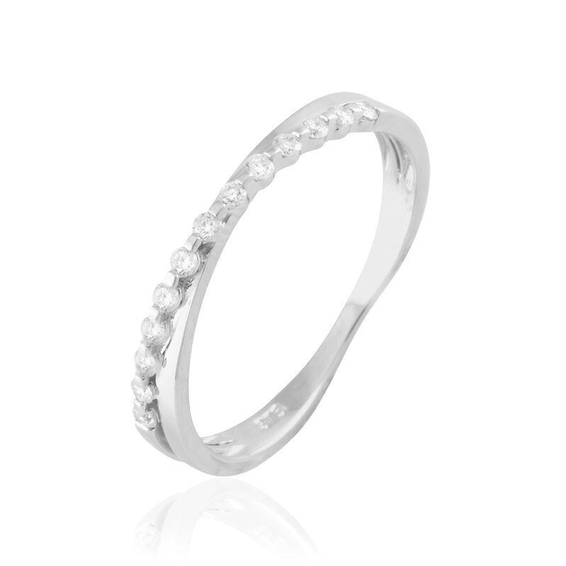 Bague Leandria Or Blanc Diamant - Spannringe Damen | OROVIVO