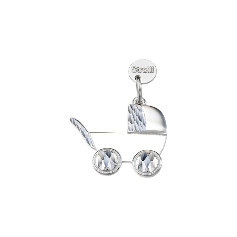 Ti amo. Charm in argento 925 rosato e glitter - Spannringe  | OROVIVO