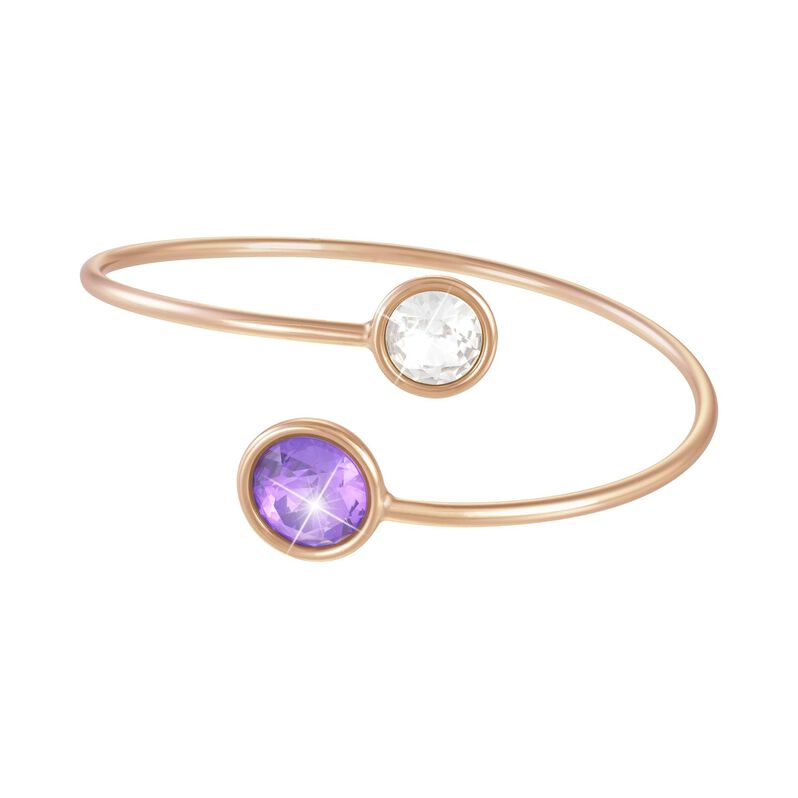 Bracciale contrarie in metallo rosato e pietre colore - Spannringe Damen | OROVIVO