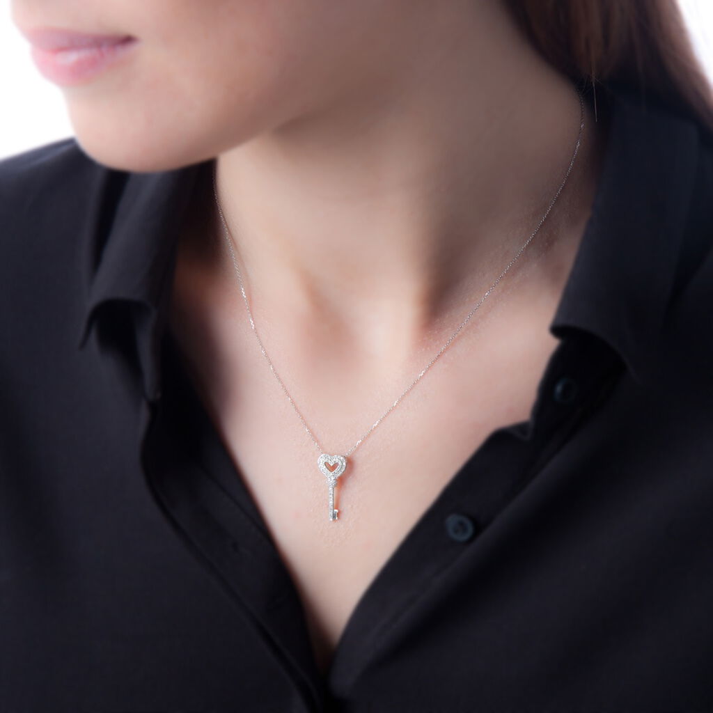 Collier Geremia Or Blanc Diamant - Spannringe Damen | OROVIVO