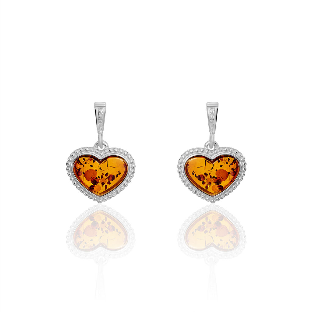 Boucles D'oreilles Love Argent Ambre - Spannringe Damen | OROVIVO