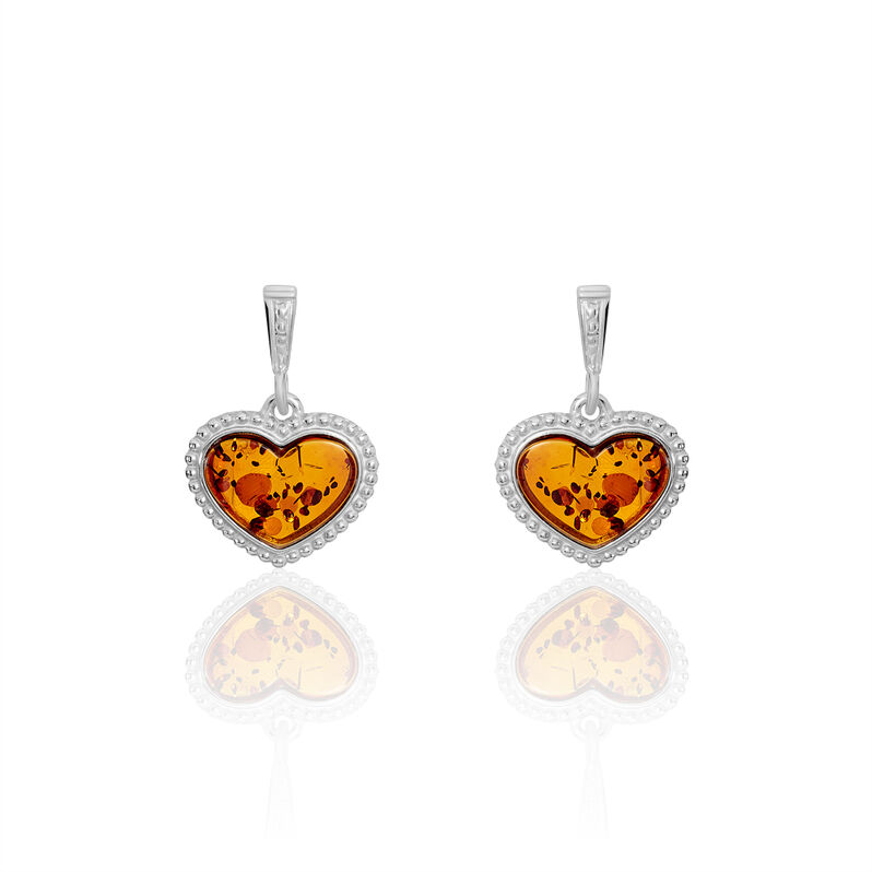 Boucles D'oreilles Love Argent Ambre - Spannringe Damen | OROVIVO