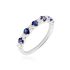 Myla Damen Ring Wei&szlig;gold 585 (14 Karat) Saphir Blau 0,65 ct