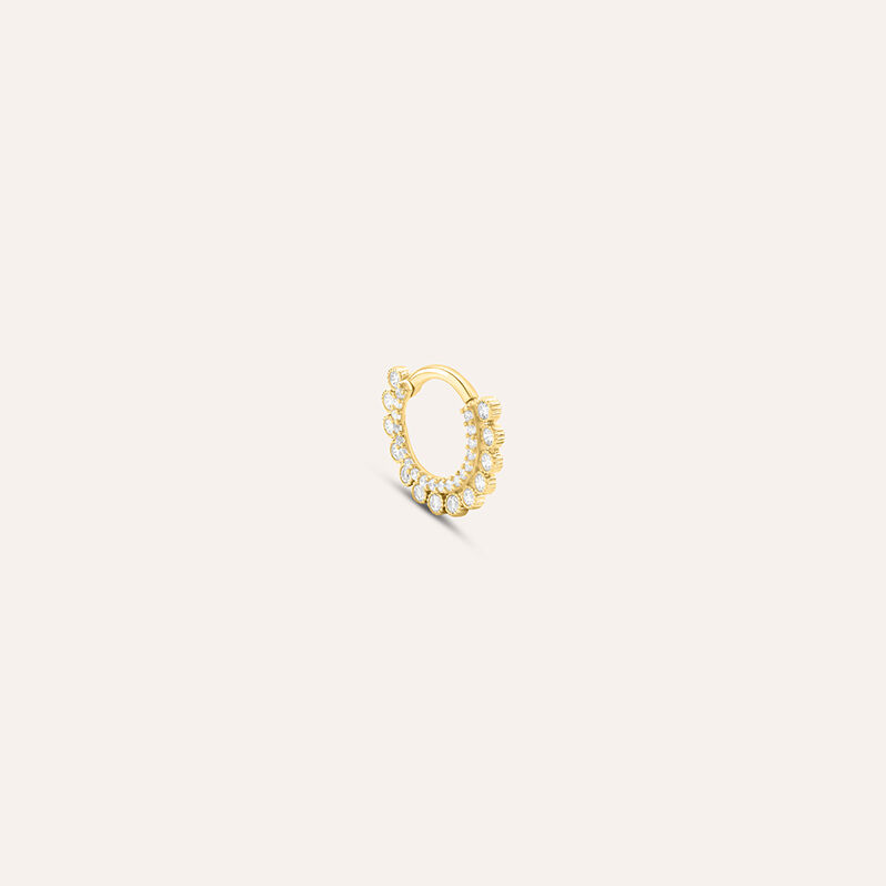 Piercing Orecchio Daith Bon Ton Oro Giallo Cubic Zirconia - Spannringe Damen | OROVIVO