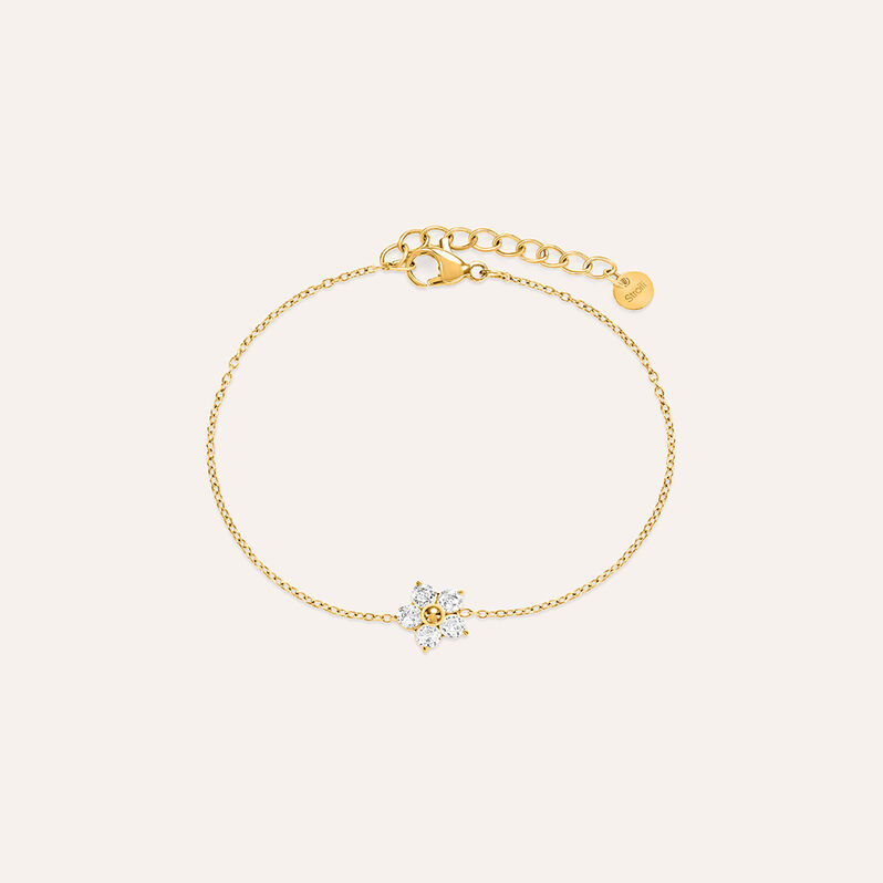 Bracciale Radiance Acciaio Dorato Cristallo - Spannringe Damen | OROVIVO