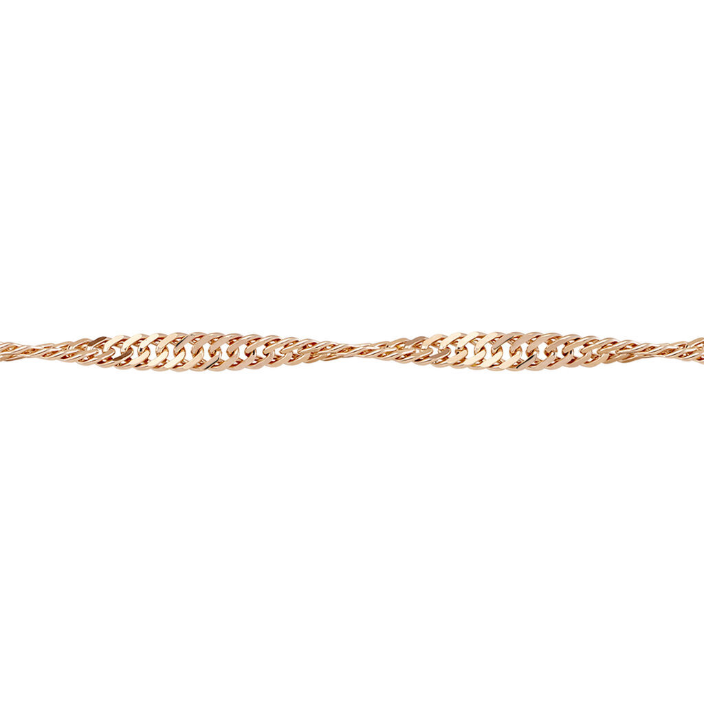 Damen Singapurkette Silber 925 Rosé Vergoldet  - Halsketten Damen | OROVIVO