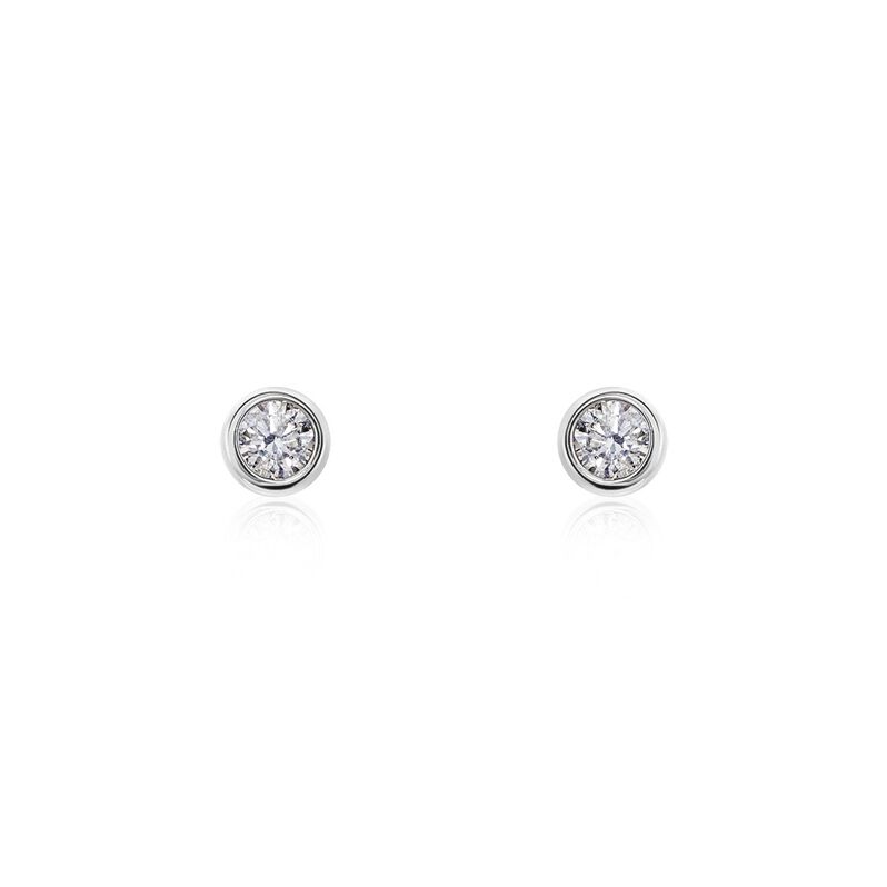 Damen Ohrstecker Weißgold 375 Diamant 0,1ct Ofelia  - Ohrstecker Damen | OROVIVO