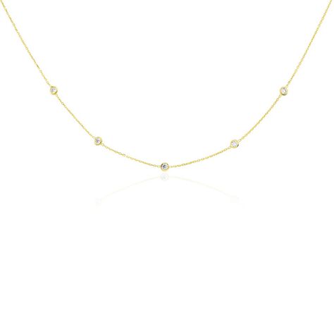 Damen Collier Gold 375 Zirkonia Reni - Halsketten Damen | OROVIVO