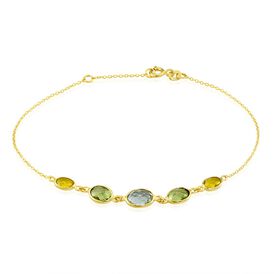 Damenarmband Silber 925 vergoldet Steine  - Armketten Damen | OROVIVO