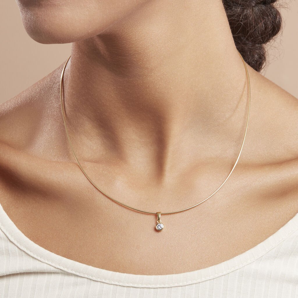Anhänger Gold 333 Zirkonia Solitär - Schmuckanhänger Damen | OROVIVO