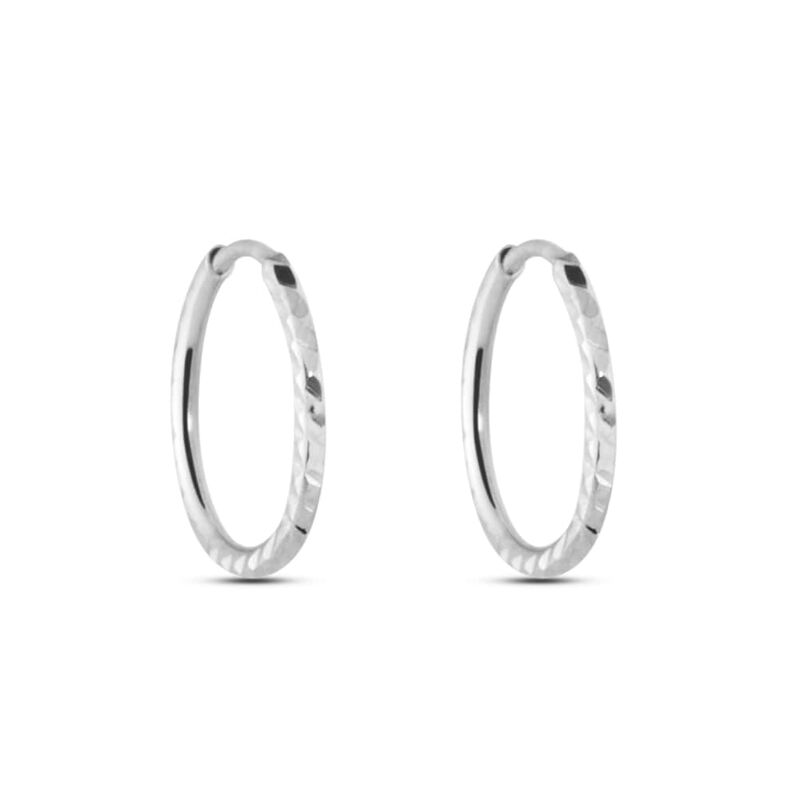 Orecchini A Cerchio Toujours Oro Bianco - Spannringe Damen | OROVIVO