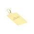 SIRONA GRAVUR Unisex Anh&auml;nger Gold 375 (9 Karat) Rechteckig