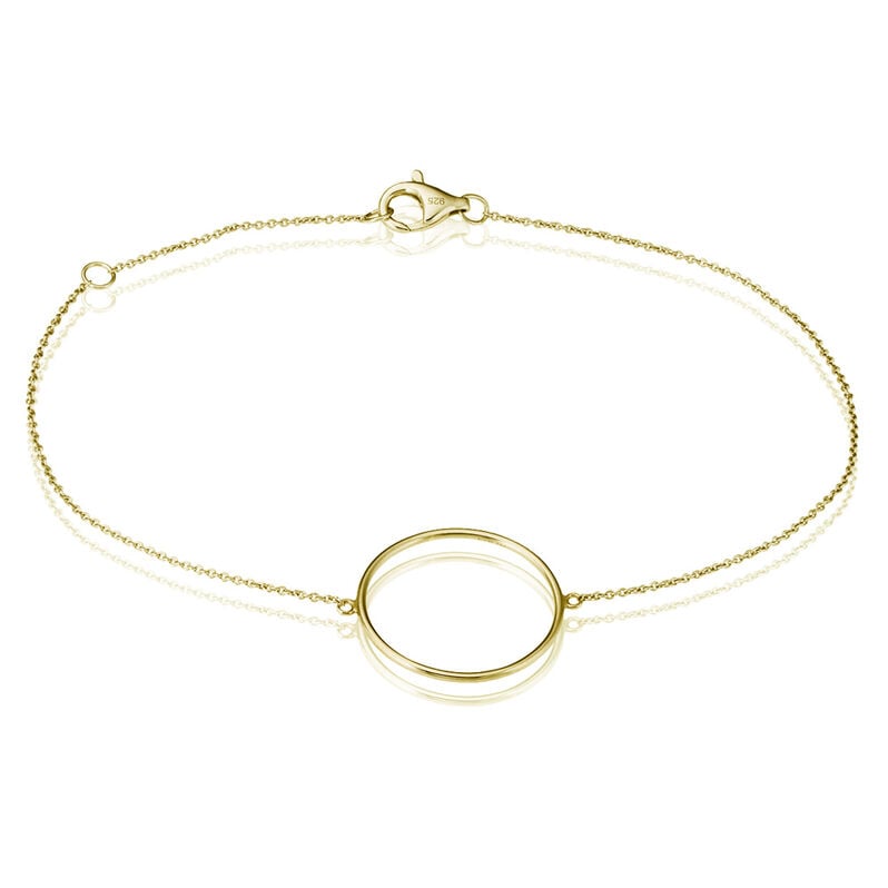 Mariane Damen Armband Silber vergoldet 925 Kreis - Armb&auml;nder mit Anh&auml;nger Damen | OROVIVO