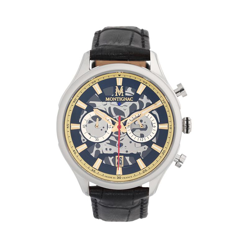 Montre Montignac Round Multifonction Noir - Spannringe Herren | OROVIVO