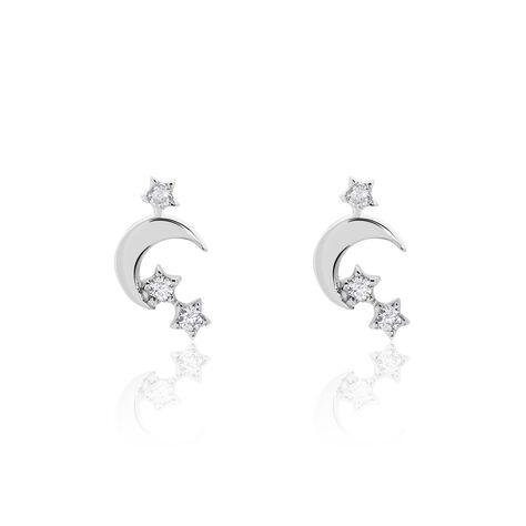 Damen Ohrstecker Silber 925 Zirkonia Mond Madina - Ohrstecker Damen | OROVIVO