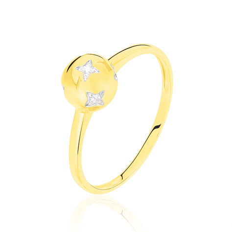 Damenring Gold 375 Diamant 0,05ct  - Ringe mit Stein Damen | OROVIVO