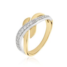 Damenring Messing 18k Vergoldet Zirkonia - Ringe mit Stein Damen | OROVIVO