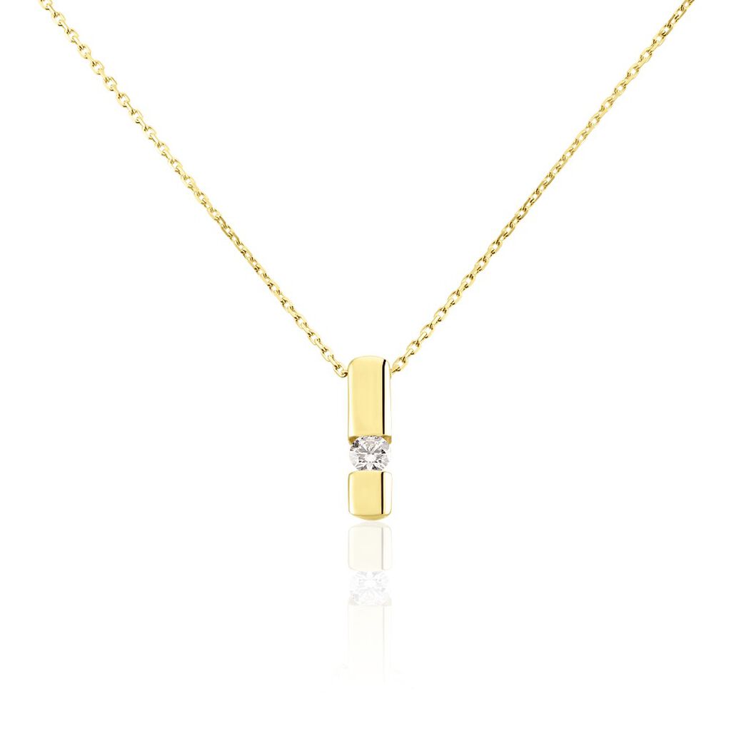 Damen Collier Gold 750 Diamant 0,2ct Lisboa 45cm - Halsketten Damen | OROVIVO