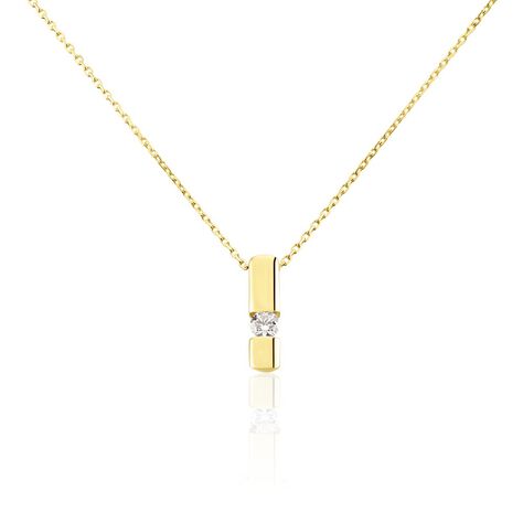 Damen Collier Gold 750 Diamant 0,2ct Lisboa 45cm - Halsketten Damen | OROVIVO