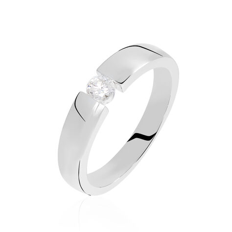 Spannring Weißgold 375 Diamant 0,2ct - Verlobungsringe Damen | OROVIVO
