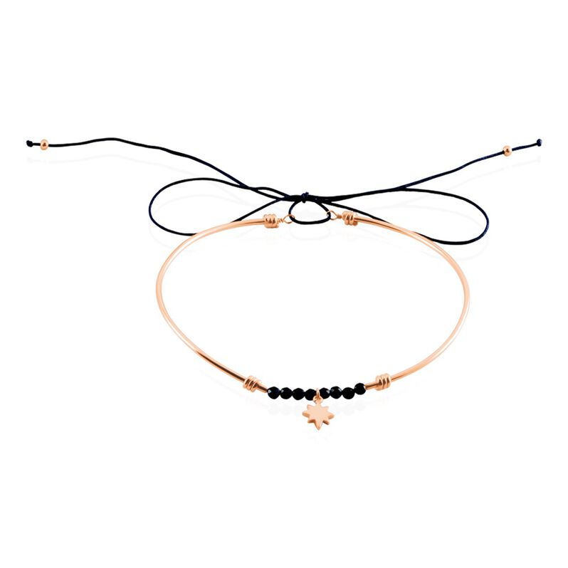 Bracelet Jonc Dalilah Argent Rose Agate - Spannringe Damen | OROVIVO
