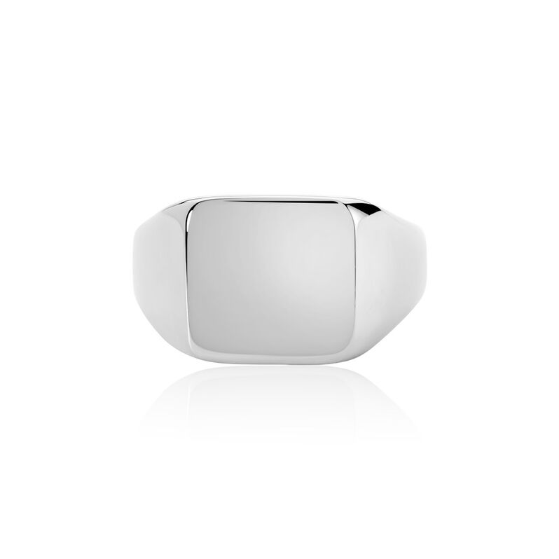 ERICH Herren Siegelring Edelstahl Viereck B 13,2 mm - Siegelringe Herren | OROVIVO