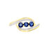 TRILOGIE PRECIEUSE Damen Ring Gold Bicolor 375 (9 Karat) Saphir Blau 0,43 ct Oval